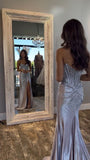 Mermaid Prom Dresses Side Split Sweetheart Sexy Special Dress Crystals Beaded Party Gowns HZ0311