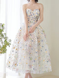 Beautiful Ball Gown Sweetheart Floral Tulle Long Prom Dresses Formal Gowns Inspo Evening Outfit HZ0311