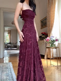 Spaghetti Strap Sheath Wedding Guest Dresses, Lace Rust Red Prom Formal Dresses HZ0311