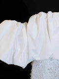 Wedding Gowns Dresses Elegant Modest for Bride Sheath Off The Shoulder With Short Sleeves Lace Petite/Plus Size Bridal Gowns For Women HZ0311