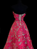 Ball Gowns Prom Dress Aesthetic Sweetheart Hot Pink Lace Style Impress Long Prom Dresses Party Formal Gowns HZ0311