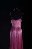Simple Prom Dress Women Spaghetti Straps Pink A line Long Formal Dance Evening Party Gowns HZ0311