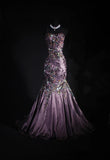 Vintage 90s Prom Dresses Women Mermaid Spaghetti Straps Dusty Grape Taffeta Long Formal Dance Evening Party Gowns HZ0311