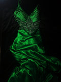 Modest A line Spaghetti Strap Dark Green Satin Long Evening Dresses Inspo Senior Night Dance Prom Dress HZ0311