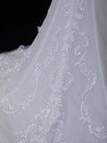 Elegant Women's Mermaid Sweetheart With Pleated Appliques White Long Wedding Gowns Dresses HZ0311