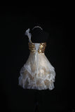 Chic Ball Gown One Shoulder Organza With Gold Sequins Short 16th Birthday Dress Homecoming Dresses Cocktail Gown HZ0311