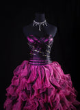 Ball Gowns Prom Dress Aesthetic Sweetheart Hot Pink 1950s Style Impress Long Prom Dresses Party Formal Gowns HZ0311