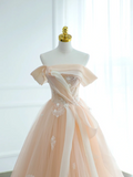 Unique Ball Gown Off The Shoulder Blush Pink Beadings Long Quinceanera Dresses Sweet 15 16 Birthday Gown HZ0311