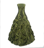 Vintage Ball Gown Strapless Blue Satin Taffeta 90s Prom Dresses Inspiration Party Dress Princess Graduation Dress HZ0311